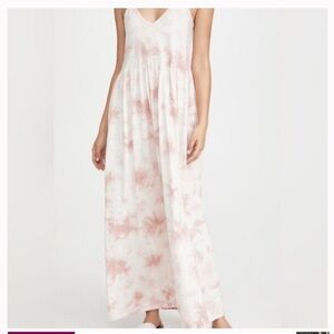 NWT Z Supply Hazy Cloud Maxi Dress Pink Blossom Tie Dye Bohemian Retro SMALL